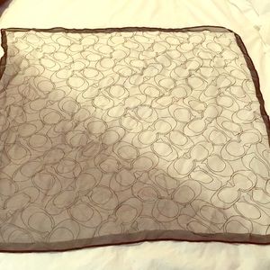 Silk lightweight Black and white ombré coach scarf